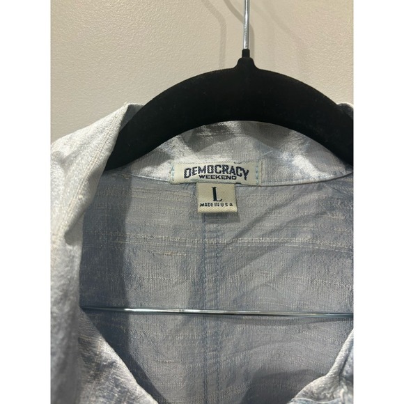 Democracy Silk Button Up - Picture 2 of 6